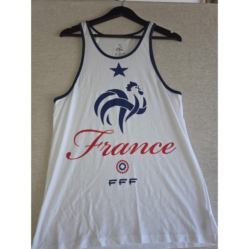 Official France FFF Tank Top White Soccer Football World Cup 
Fan Shirt Size XS